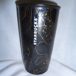Matte Black Starbucks Ceramic Travel Mug 12 oz